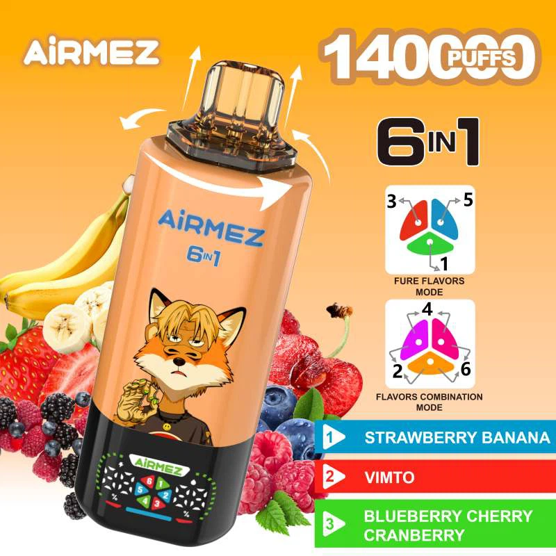 20251025001826e80b5 Airmez Fox 140000 Puffs - wariant produktu, jednorazowy e-papieros VapePol