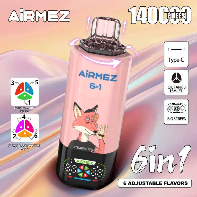 airmez-140k-puffs-2-1 Airmez Fox 140000 Puffs - wariant produktu, jednorazowy e-papieros VapePol