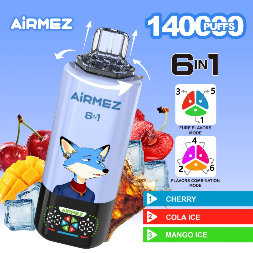 airmez-140k-puffs-5 Airmez Fox 140000 Puffs - wariant produktu, jednorazowy e-papieros VapePol