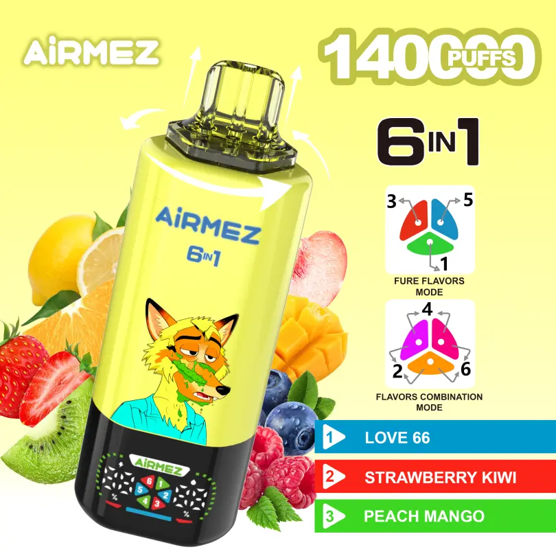 airmez-140k-puffs-6 Airmez Fox 140000 Puffs - wariant produktu, jednorazowy e-papieros VapePol