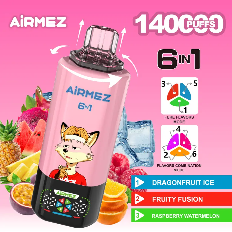 airmez-140k-puffs-8 Airmez Fox 140000 Puffs - wariant produktu, jednorazowy e-papieros VapePol