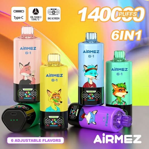 airmez-fox-6-in-1-product-main-image Airmez Fox 140000 Puffs - zdjęcie główne jednorazowego e-papierosa VapePol