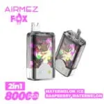 Airmez Fox 80000 Puffs smak In Watermelon Ice Raspberry Watermelon - jednorazowy e-papieros VapePol