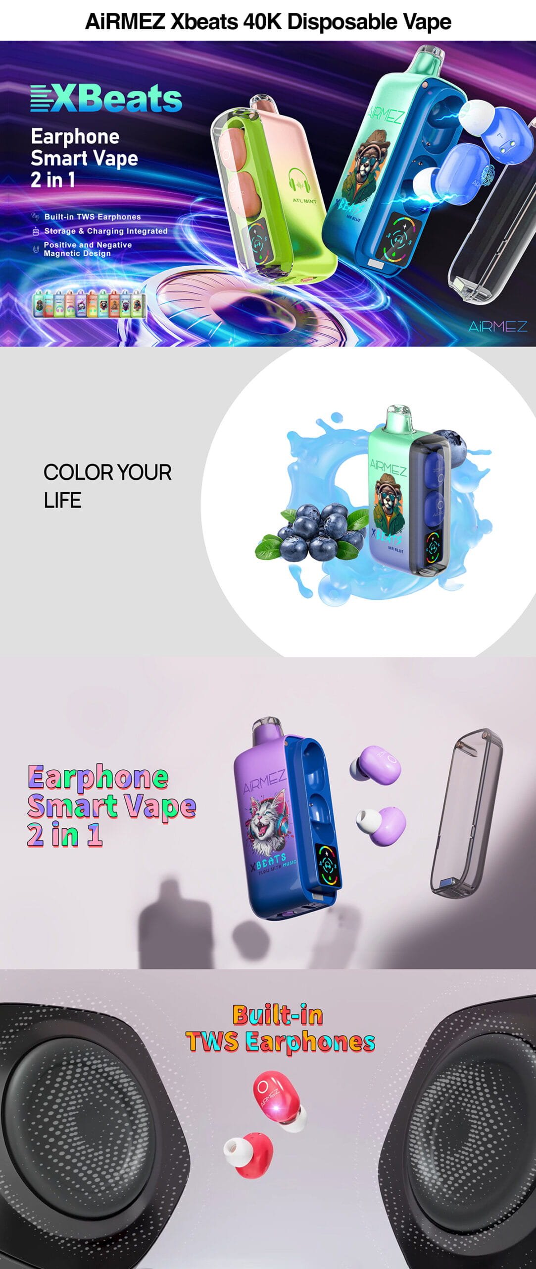 airmez-xbeats-40k-disposable-vape-product-details-description-image Airmez XBeats 40000 Puffs - szczegóły produktu i specyfikacja VapePol