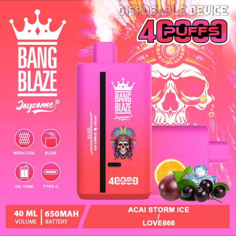Bang Blaze 40000 Puffs Dual Flavor smak Acai Storm Ice Love - jednorazowy e-papieros VapePol