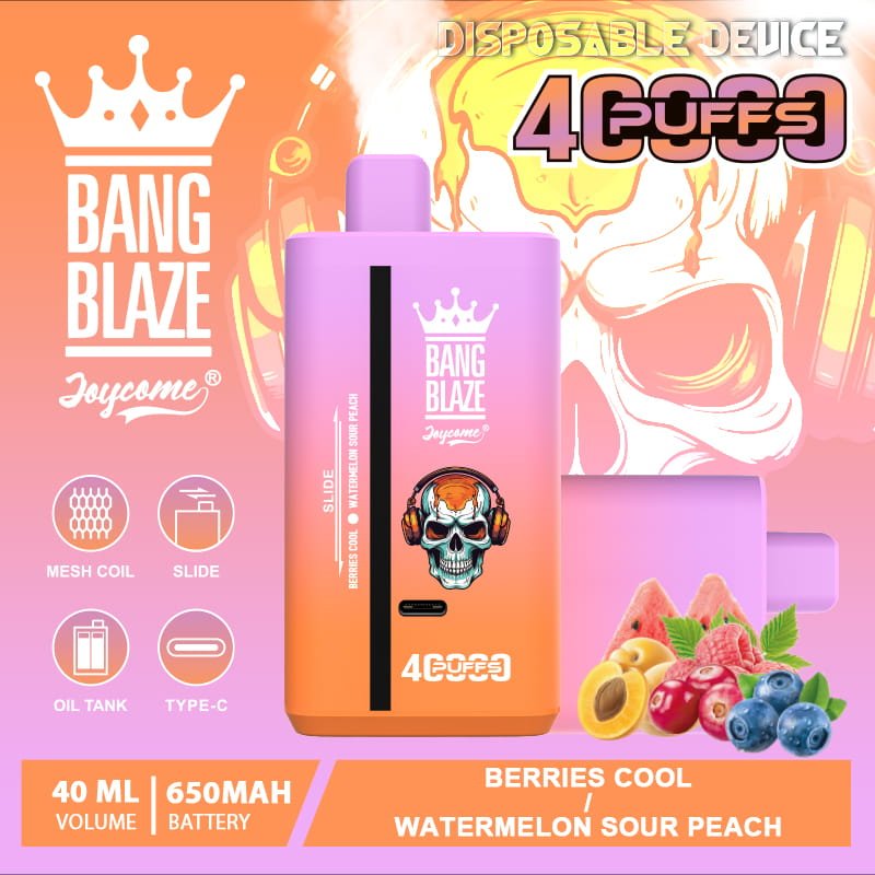 bang-blaze-40k-40000-puffs-berries-cool-watermelon-sour-peach Bang Blaze 40000 Puffs Dual Flavor smak Berries Cool Watermelon Sour Peach - jednorazowy e-papieros VapePol