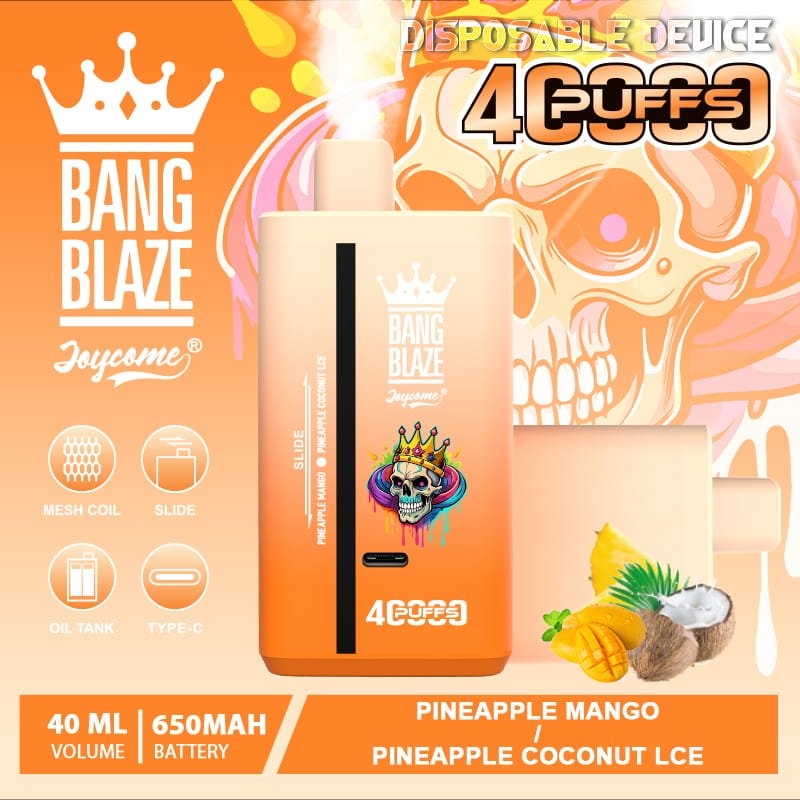 bang-blaze-40k-40000-puffs-pineapple-mango-pineapple-coconut-ice Bang Blaze 40000 Puffs Dual Flavor smak Pineapple Mango Pineapple Coconut Ice - jednorazowy e-papieros VapePol