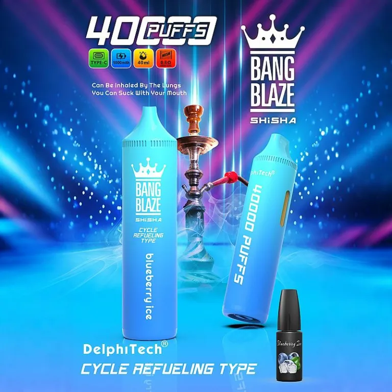 Bang Blaze Shisha 40000 Puffs smak Blueberry Ice - jednorazowy e-papieros VapePol