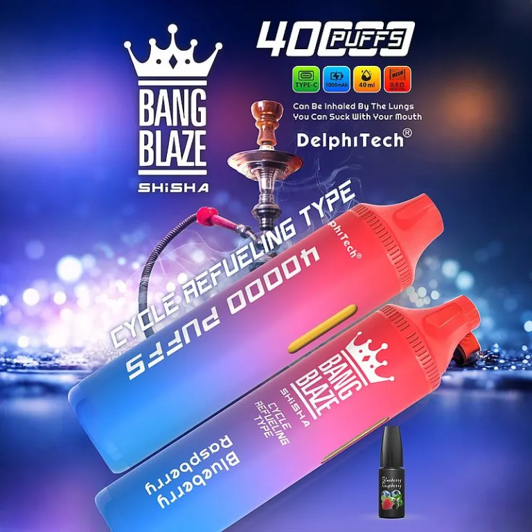 bang-blaze-shisha-40000-puffs-blueberry-raspberry Bang Blaze Shisha 40000 Puffs smak Blueberry Raspberry - jednorazowy e-papieros VapePol