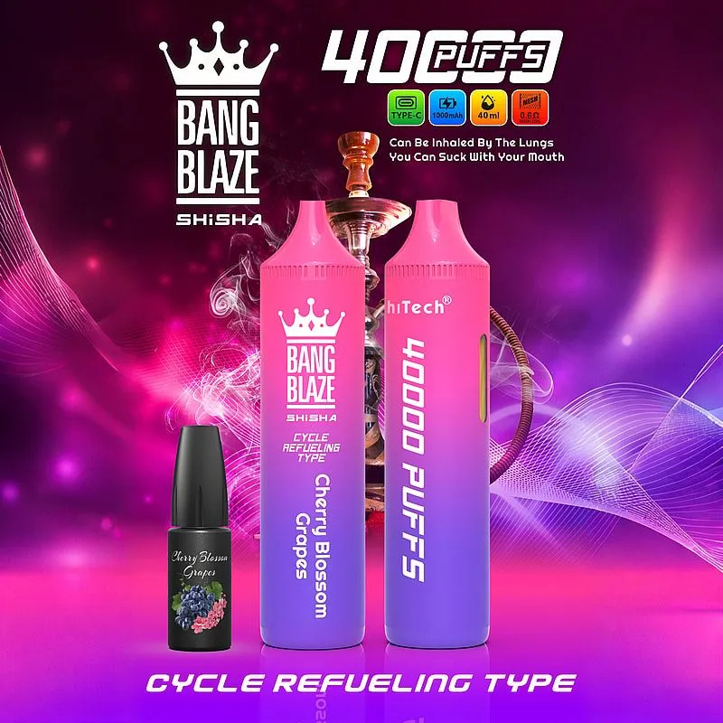 bang-blaze-shisha-40000-puffs-cherry-blossom-grapes Bang Blaze Shisha 40000 Puffs smak Cherry Blossom Grapes - jednorazowy e-papieros VapePol