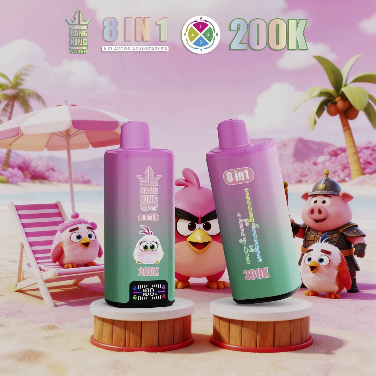 bang-king-200000-puffs-8in1-vape-8-worlds-8-flavors-200k-power-10-scaled Bang King 200000 Puffs smak 200000 8in1 8 Worlds 8 S 200K - jednorazowy e-papieros VapePol