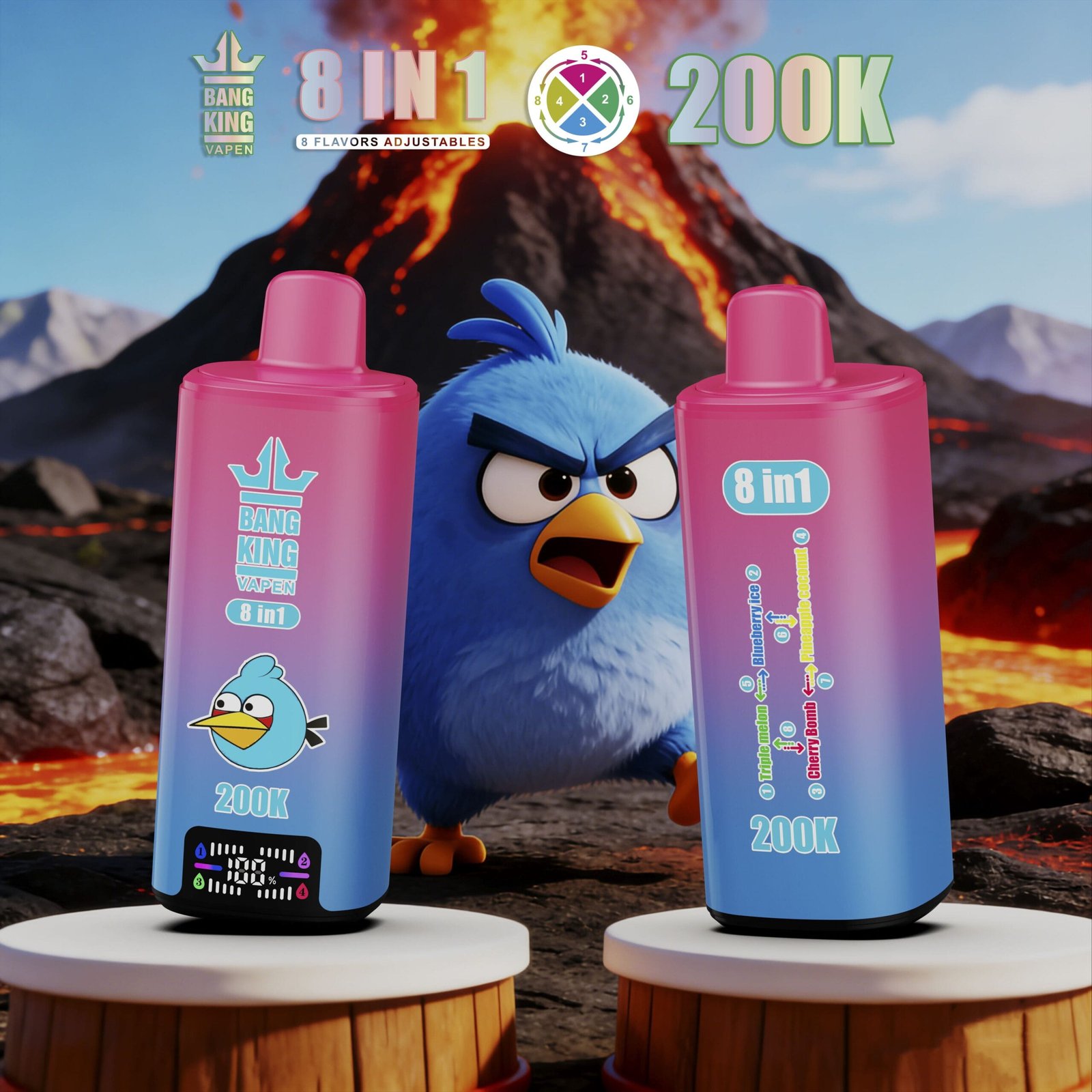 bang-king-200000-puffs-8in1-vape-8-worlds-8-flavors-200k-power-11-scaled Bang King 200000 Puffs smak 200000 8in1 8 Worlds 8 S 200K - jednorazowy e-papieros VapePol