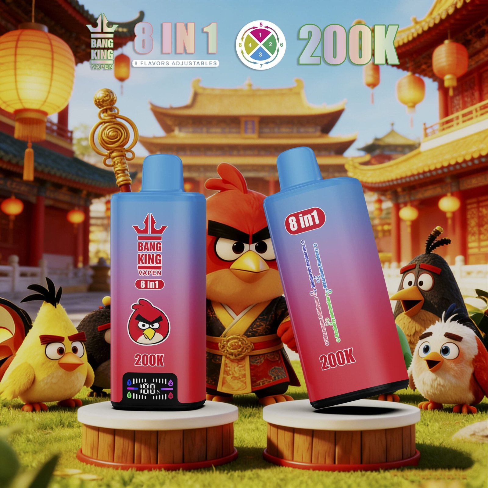 bang-king-200000-puffs-8in1-vape-8-worlds-8-flavors-200k-power-12-scaled Bang King 200000 Puffs smak 200000 8in1 8 Worlds 8 S 200K - jednorazowy e-papieros VapePol