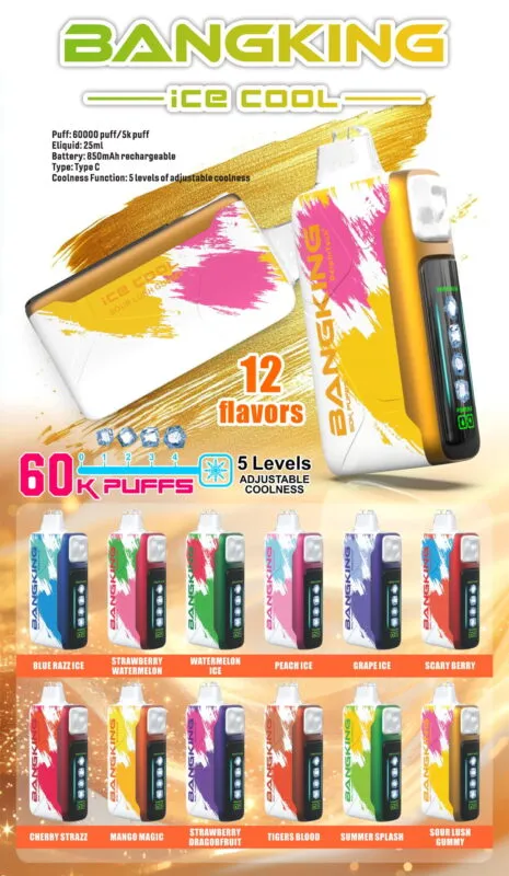 Bang King 60000 Puffs Ice Cool smak Ice Cool 60000 - jednorazowy e-papieros VapePol