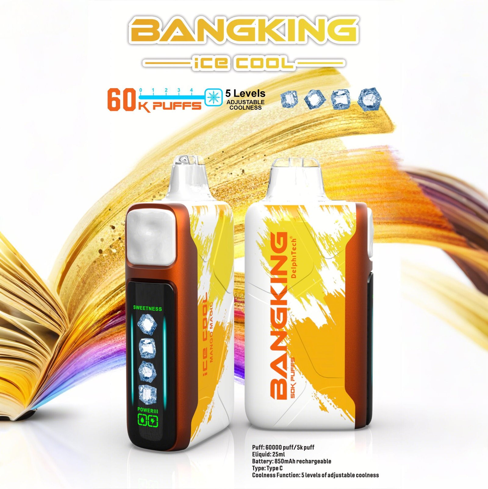 mango-magic-1 Bang King 60000 Puffs Ice Cool smak Mango Magic - jednorazowy e-papieros VapePol
