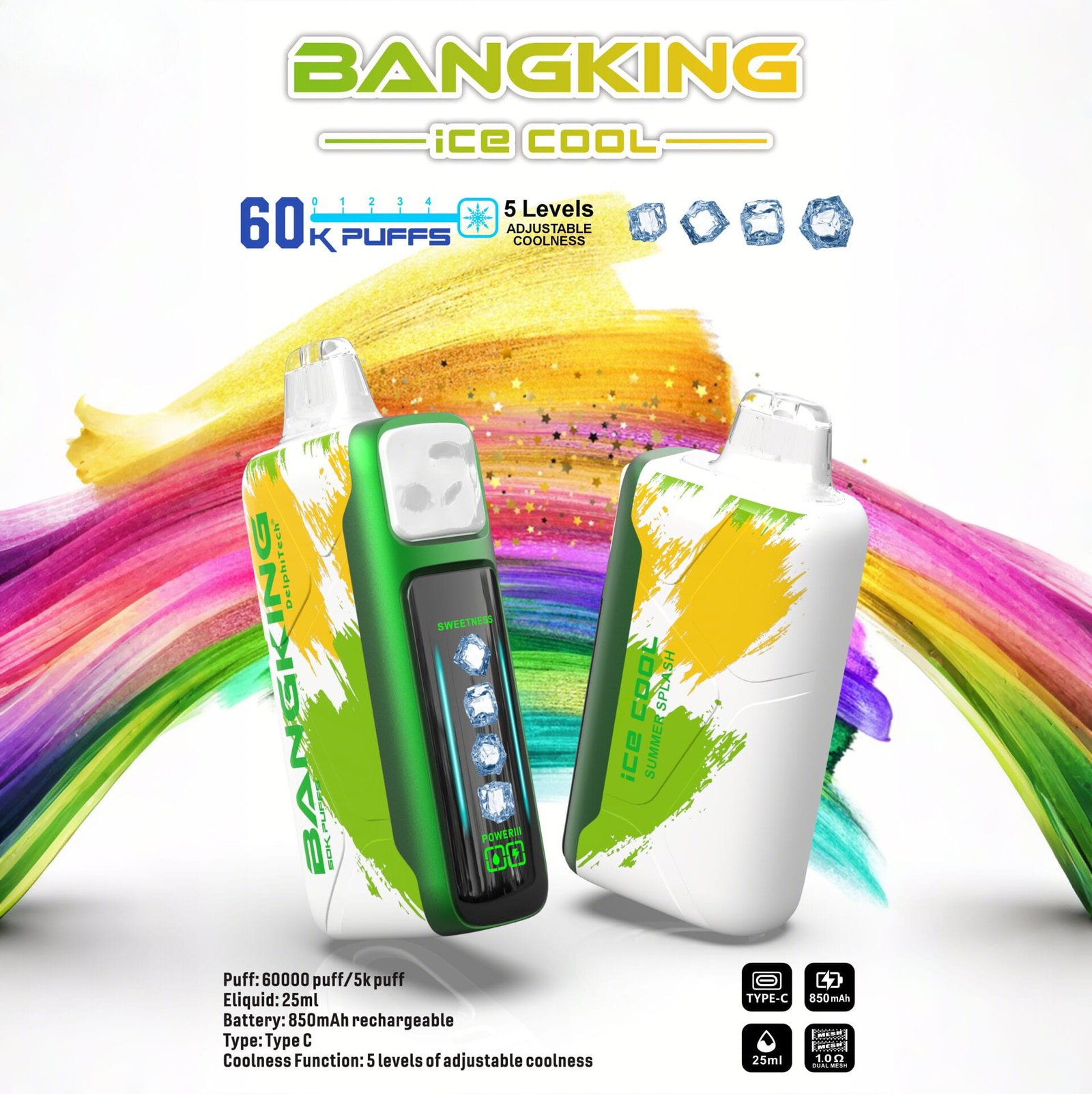 summer-splash-1 Bang King 60000 Puffs Ice Cool smak Summer Splash - jednorazowy e-papieros VapePol