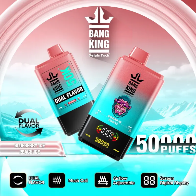 Bang King Dual Flavor 50000 Puffs smak Blueberry Ice Peach Ice - jednorazowy e-papieros VapePol