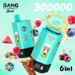Bang Leader Stoll 300000 Puffs smak 300000 Cherrycoke Blueberryraspberry Blackdragonice Rainbowcandy Fujiice Watermelonsourpeach - jednorazowy e-papieros VapePol