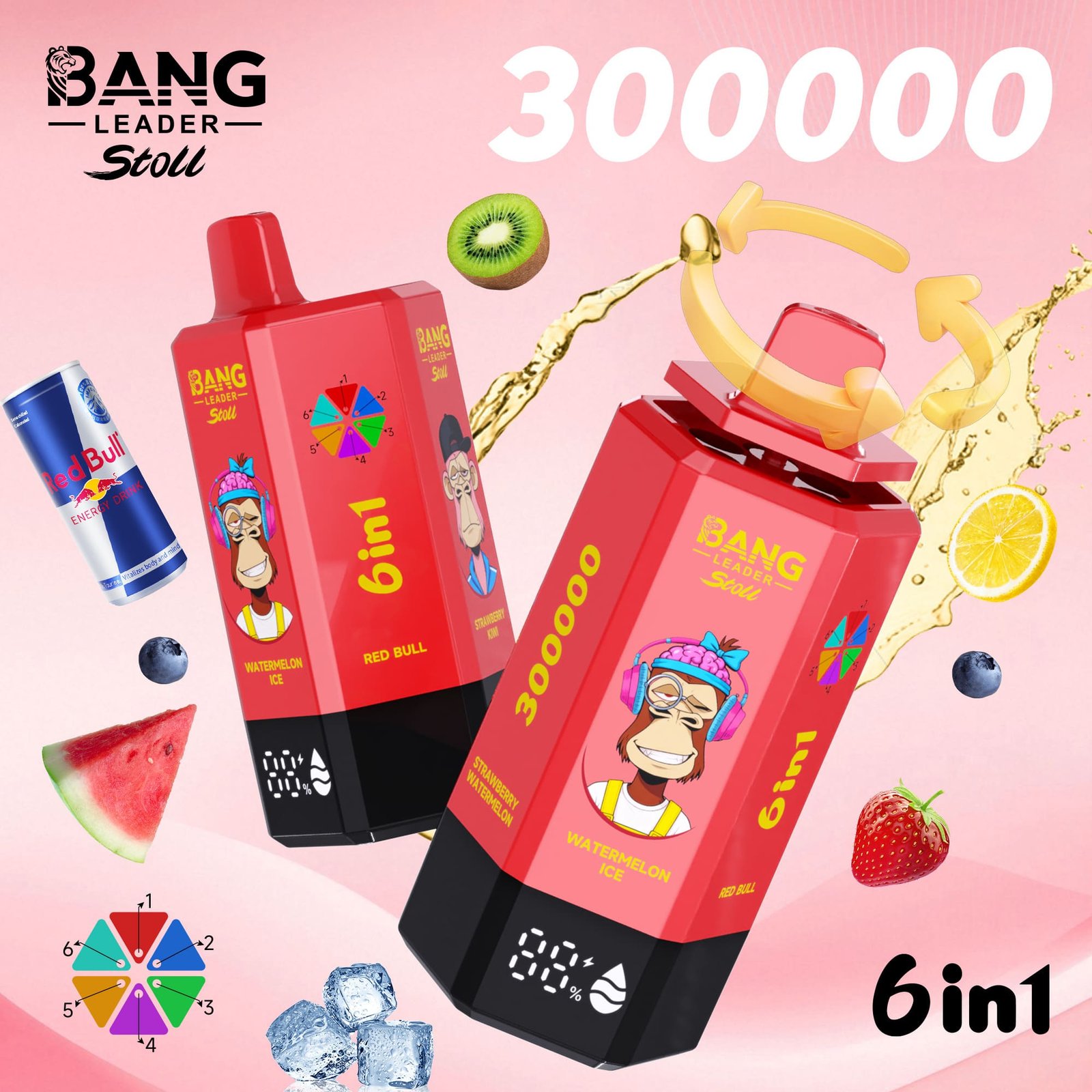 bang-leader-stoll-300000-puffs-vape-watermelonice-red-bull-strawberry-kiwi-blueberryice-lemon-lime-strawberry-watermelon Bang Leader Stoll 300000 Puffs smak 300000 WatermelonIce Red Bull Strawberry Kiwi BlueberryIce Lemon Lime Strawberry Watermelon - jednorazowy e-papieros VapePol