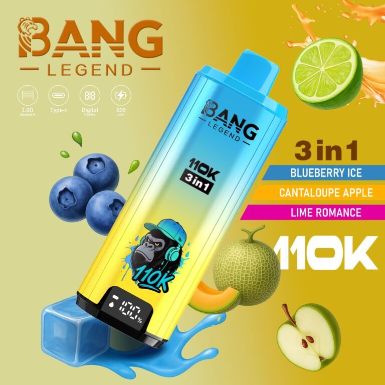 Bang Legend 110000 Puffs smak 110k 3in1 Blueberry Ice Cantaloupe Apple Lime Romance - jednorazowy e-papieros VapePol