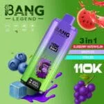 Bang Legend 110000 Puffs smak 110k 3in1 Blueberry Watermelon Grape Ice Fuji Ice - jednorazowy e-papieros VapePol