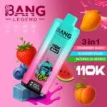Bang Legend 110000 Puffs smak 110k 3in1 Strawberry Mango Blueberry Peach Watermelon Berries - jednorazowy e-papieros VapePol