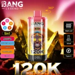 Bang Legend 120000 Puffs smak In S Strawberry Watermelon Cantaloupe Apple Cola Ice Mango Peach Love - jednorazowy e-papieros VapePol