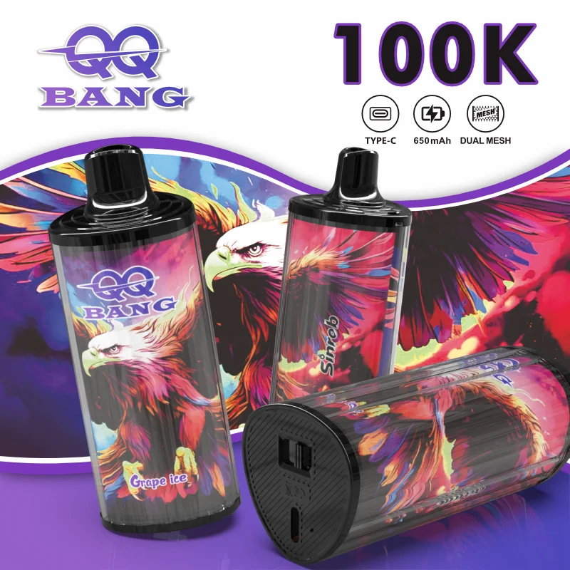 qq-bang-100k-vape-grape-ice QQ Bang 100000 Puff smak Grape Ice - jednorazowy e-papieros VapePol