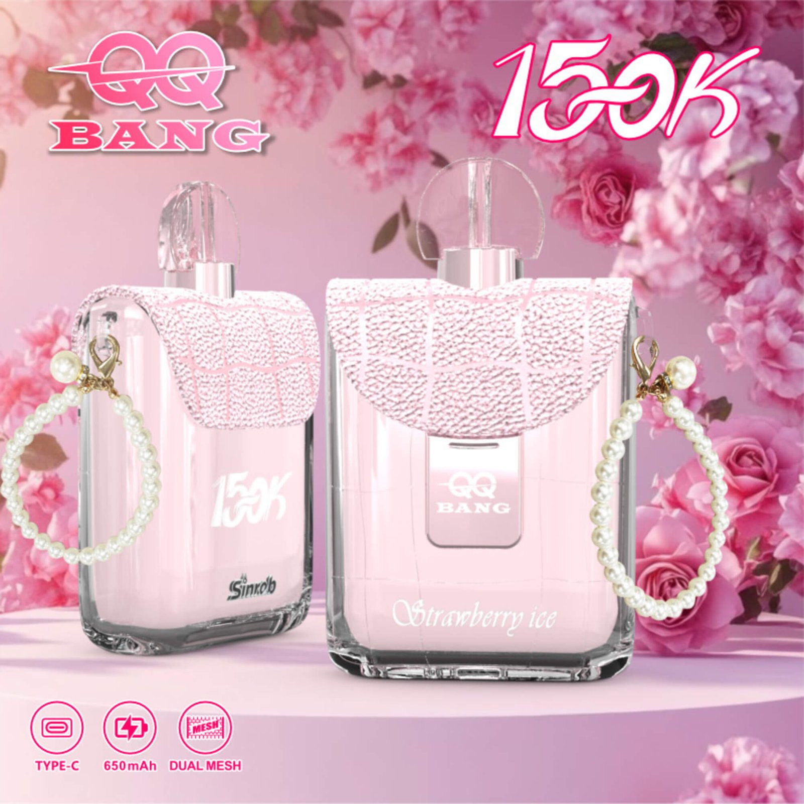 qq-bang-150k-puff-strawberry-ice QQ Bang 150000 Puff smak Strawberry Ice - jednorazowy e-papieros VapePol
