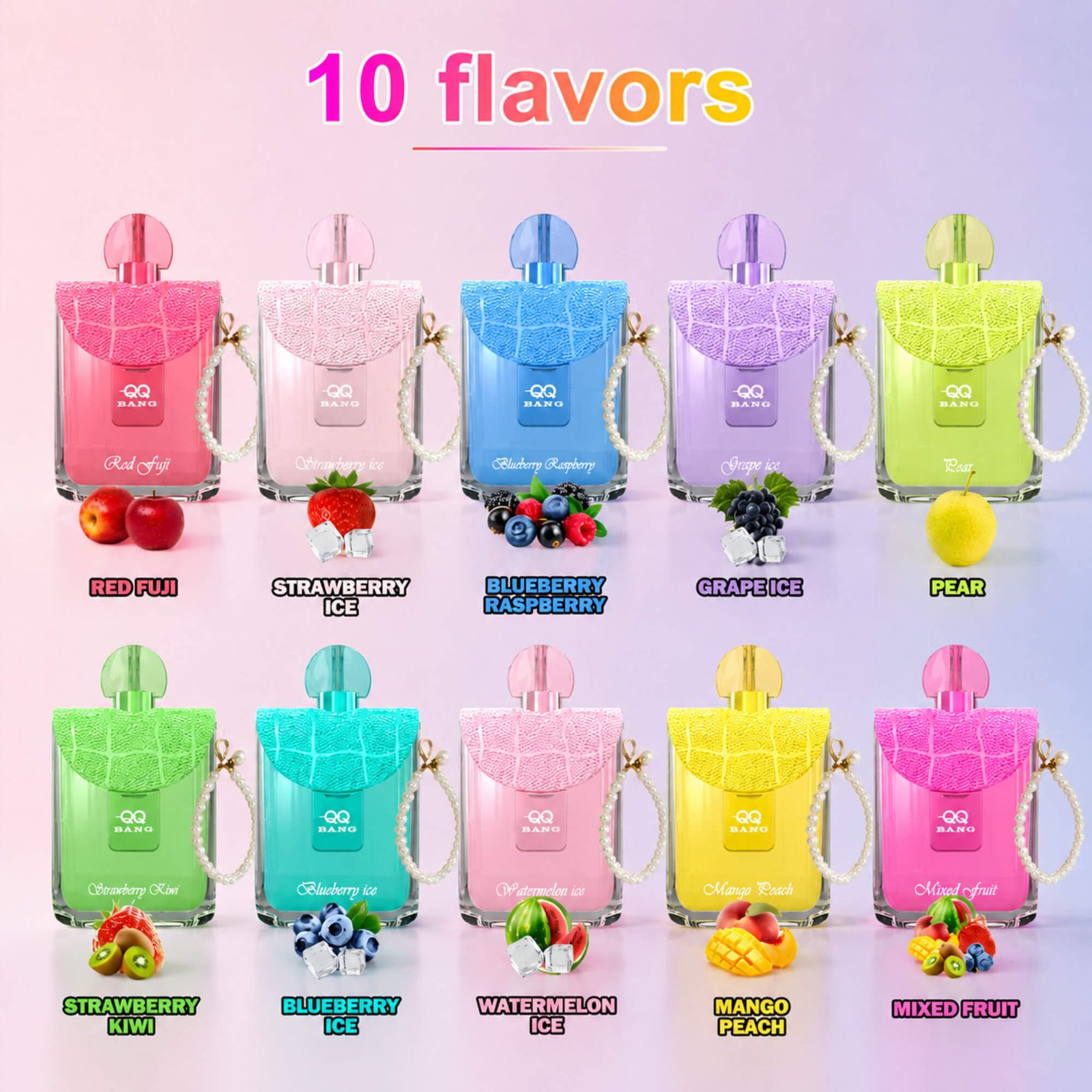 qq-bang-150k-vape-flavor-selection QQ Bang 150000 Puff smak Selection - jednorazowy e-papieros VapePol