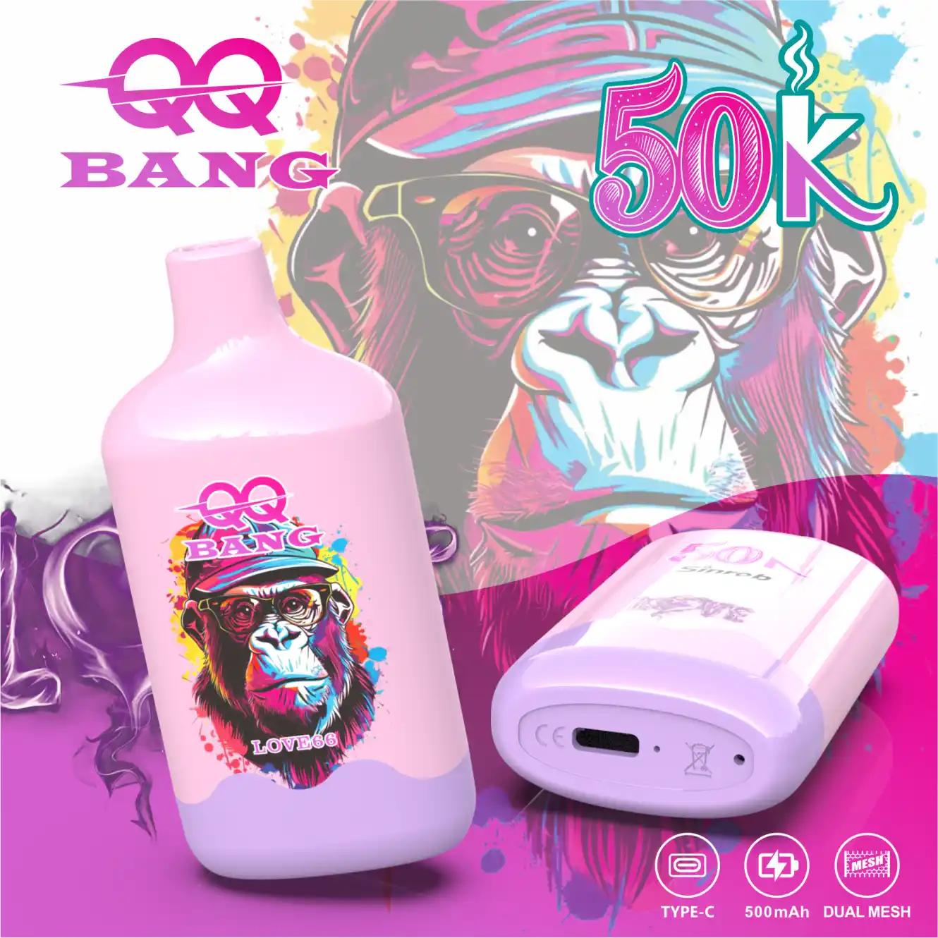 qq-bang-50000-puffs-love66 QQ BANG 50000 Puffs smak Love66 - jednorazowy e-papieros VapePol