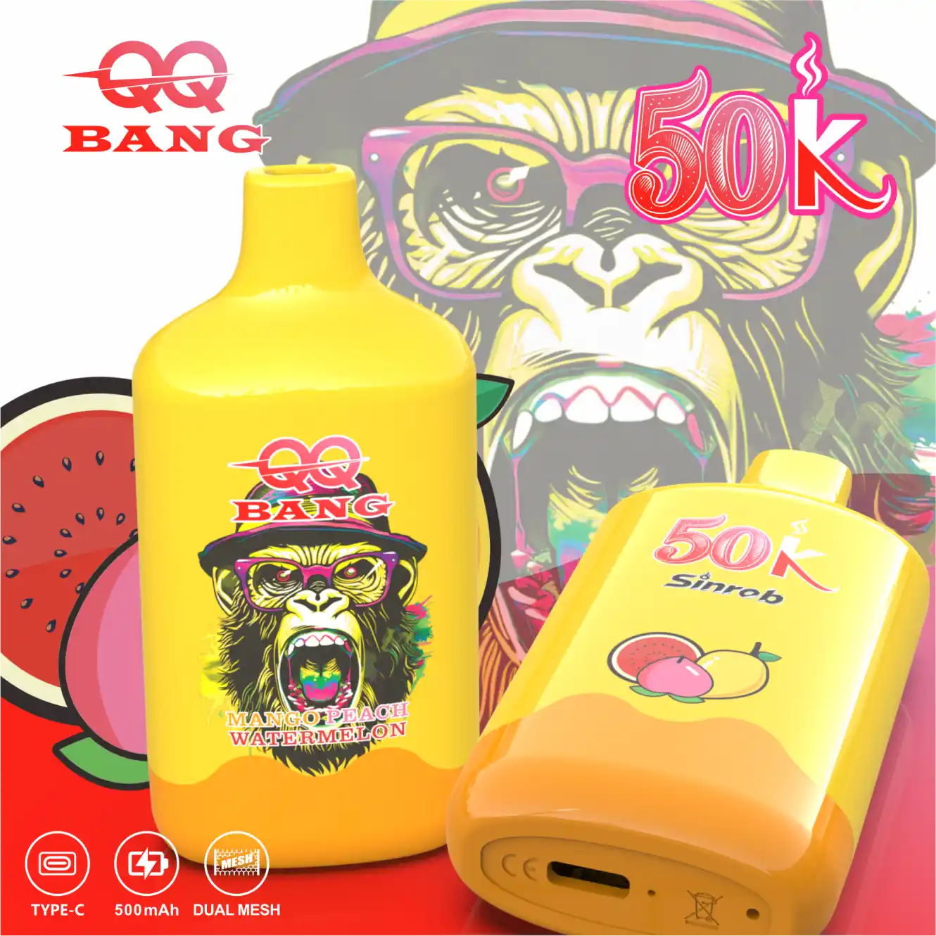 qq-bang-50000-puffs-mango-peach-watermelon QQ BANG 50000 Puffs smak Mango Peach Watermelon - jednorazowy e-papieros VapePol
