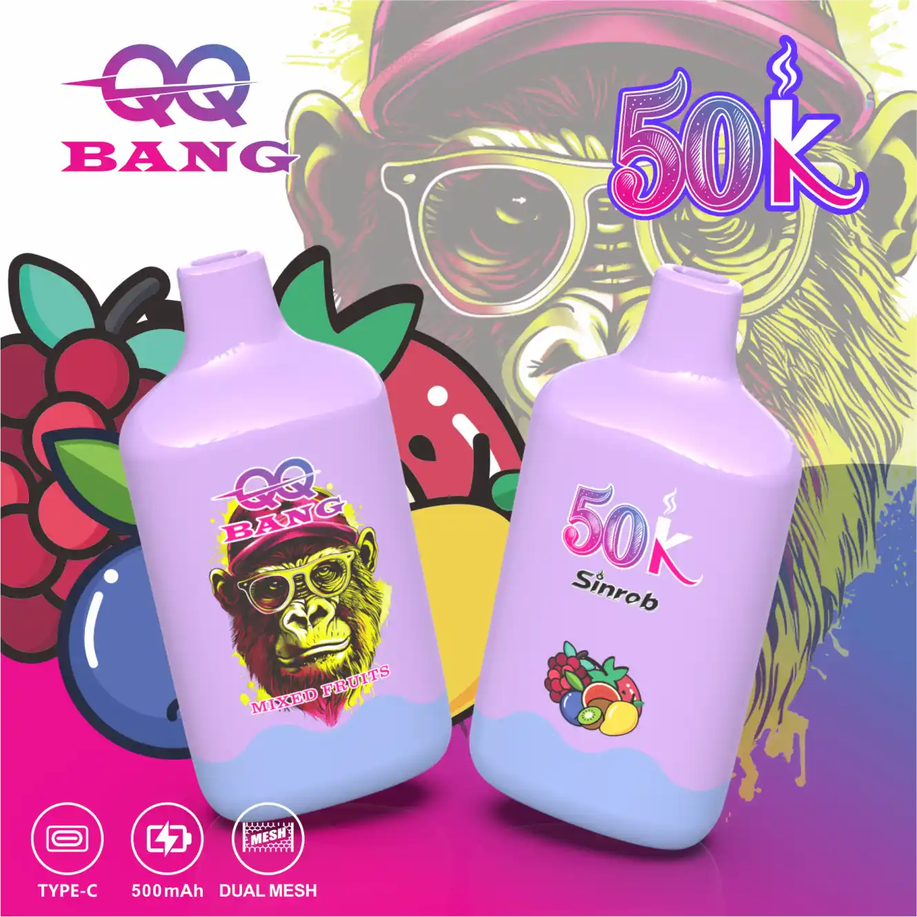 qq-bang-50000-puffs-mixed-fruits QQ BANG 50000 Puffs smak Mixed Fruits - jednorazowy e-papieros VapePol