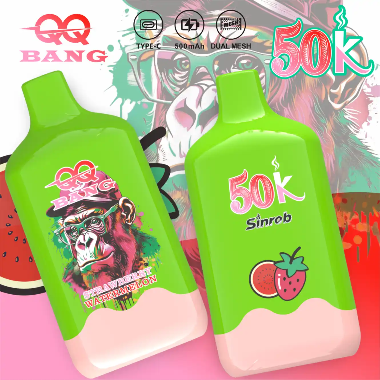 qq-bang-50000-puffs-strawberry-watermelon QQ BANG 50000 Puffs smak Strawberry Watermelon - jednorazowy e-papieros VapePol