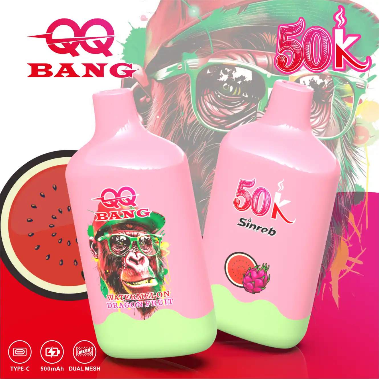 qq-bang-50000-puffs-watermelon-dragon-fruit QQ BANG 50000 Puffs smak Watermelon Dragon Fruit - jednorazowy e-papieros VapePol