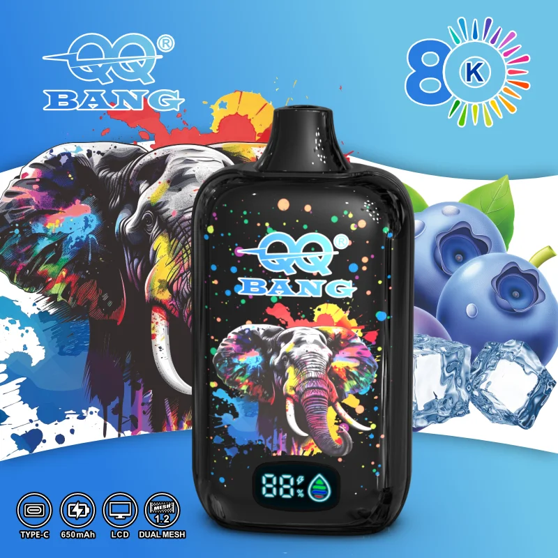 qq-bang-80k-elephant-level-power-rich-flavor-blueberry-ice QQ Bang 80000 Puffs smak Elephant Blueberry Ice - jednorazowy e-papieros VapePol