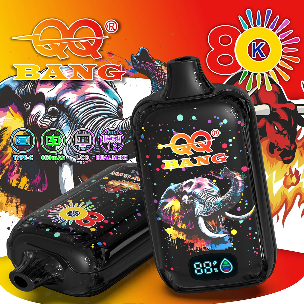 qq-bang-80k-elephant-level-power-rich-flavor-energy-drink QQ Bang 80000 Puffs smak Elephant Energy Drink - jednorazowy e-papieros VapePol