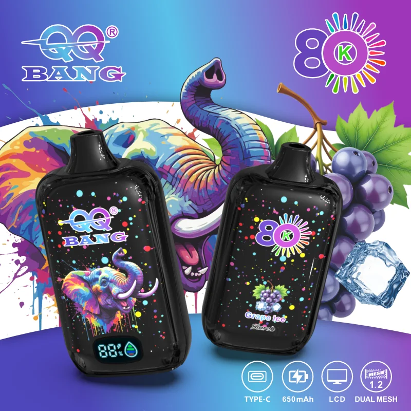 qq-bang-80k-elephant-level-power-rich-flavor-grape-ice QQ Bang 80000 Puffs smak Elephant Grape Ice - jednorazowy e-papieros VapePol